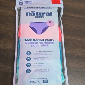 The Natural Teen 4 Pack of Teen Period Panties